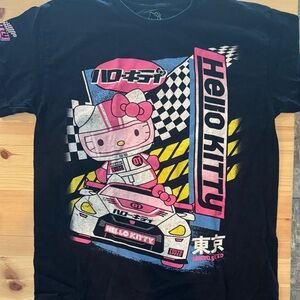 Hello Kitty Black and Pink Racing Kids T-Shirt